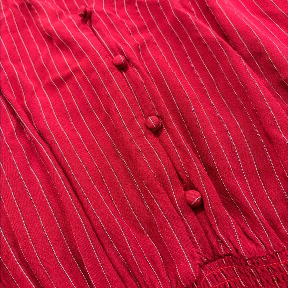 Rails Jasmine Red Mini Smock Dress in Messina Stripe Womens Small - Picture 7 of 11